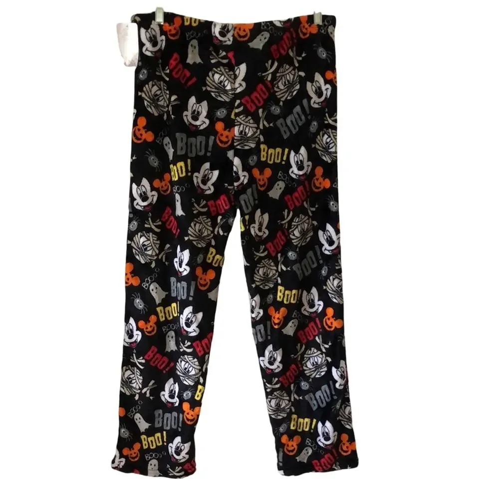Disney Halloween Print Fleece Pajama Pants Woman Size Large - Picture 2 of 9